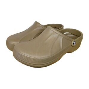 Crocs Endeavor Slip On Closed Toe Clog Shoes Men's 12 Brown Khaki‎